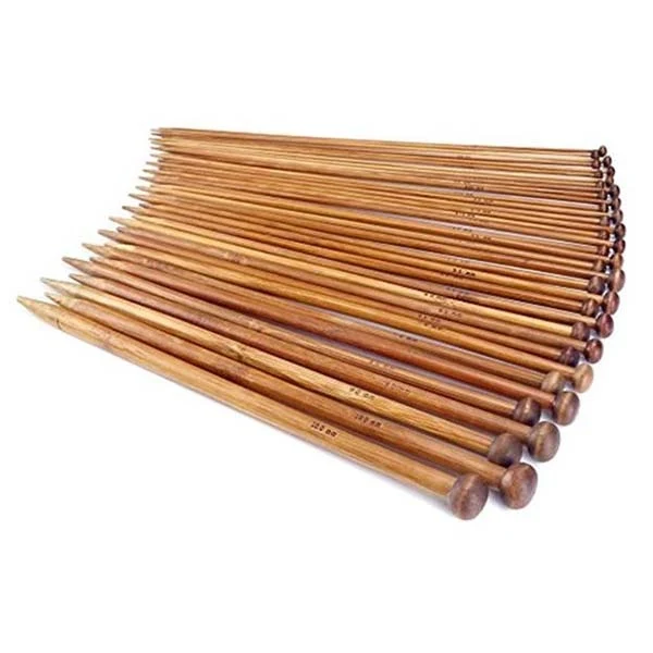 HobbyArts Jumperpindesæt, mørk bambus, 2-10 mm, 18 str., 25 cm